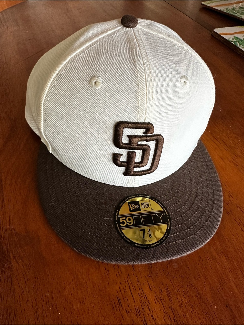 New Era San Diego Padres Two-Tone Cream & Brown 59FIFTY Fitted Baseball Hat Cap